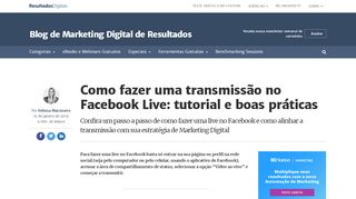 
                            12. Saiba como fazer uma transmissão no Facebook Live: tutorial e boas ...