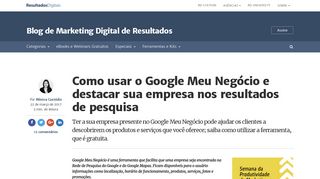 
                            11. Saiba como utilizar o Google Meu Negócio a favor da sua empresa