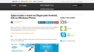 
                            11. Saiba mudar o nome no Skype pelo Android, iOS ou Windows Phone ...