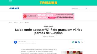 
                            4. Saiba onde acessar Wi-fi de graça em vários pontos de Curitiba ...
