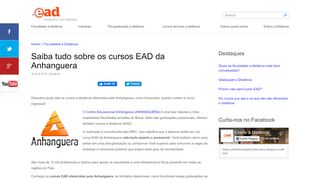 
                            2. Saiba tudo sobre os cursos EAD da Anhanguera