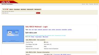 
                            6. Sail-rdcis.com: SAIL RDCIS Webmail - Login - Web Counter
