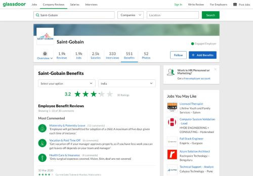 
                            7. Saint-Gobain Employee Benefits and Perks | Glassdoor.co.in