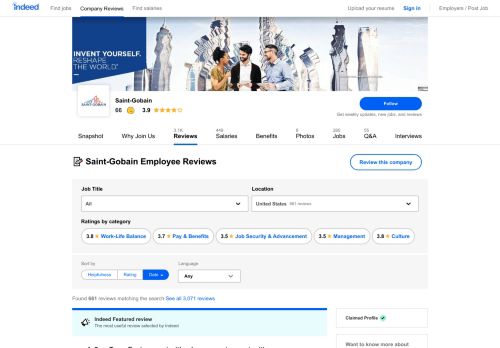 
                            8. Saint-Gobain Employee Reviews - Indeed