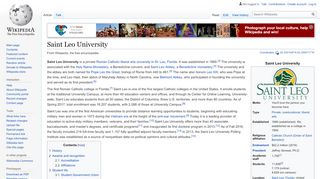 
                            7. Saint Leo University - Wikipedia