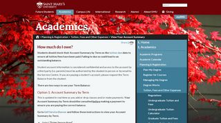 
                            6. Saint Mary's University | View Your Account Summary