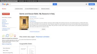 
                            9. Saints and Soccer Balls: My Seasons in Italy - Google Books-Ergebnisseite