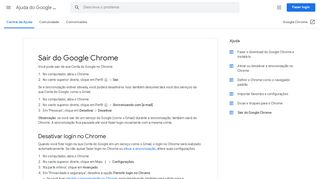 
                            4. Sair do Google Chrome - Ajuda do Google Chrome - Google Support