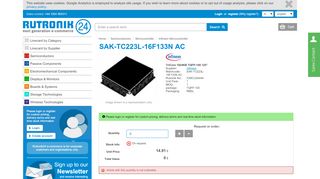 
                            9. SAK-TC223L-16F133N AC Infineon Technologies | Rutronik24 ...