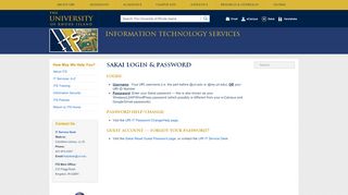 
                            2. Sakai Login & Password - Information Technology Services