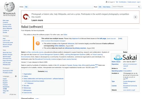 
                            9. Sakai (software) - Wikipedia
