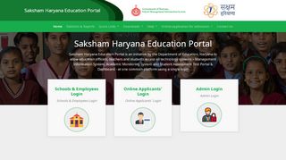 
                            7. Saksham Haryana Education Portal: Home