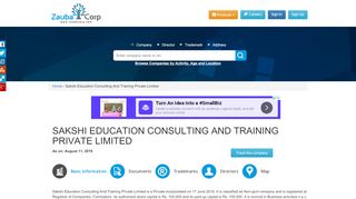 
                            13. Sakshi Education Consulting And Training Private Limited - Zauba Corp