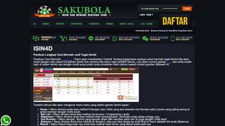 
                            6. SakuBola - Agen Togel Isin4d Online Terpercaya Indonesia