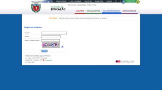 
                            2. Sala de Aula Conectada PR - Registro de Classe On-line - Login no ...