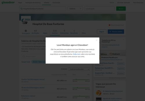 
                            10. Salários e benefícios na Hospital De Base Funfarme | Love Mondays