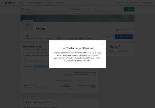 
                            8. Salários e benefícios na Movisat | Love Mondays