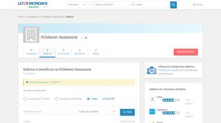 
                            9. Salários e benefícios na RCMaster Assessoria | Love Mondays