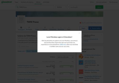 
                            11. Salários e benefícios na TWW Pneus | Love Mondays