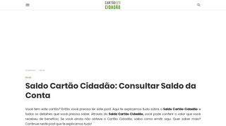 
                            6. SALDO CARTÃO CIDADÃO → Consultar Saldo da Conta, Senha!