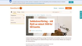 
                            7. Saldoöverföring - överföring från kort till konto | Swedbank