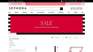 
                            7. Sale 2019: Up to 50% Off*    | Sephora Singapore