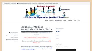 
                            1. Sale Purchase Mismatch Reconciliation-WB Trade Circular – Taxforum ...