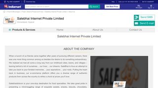 
                            10. Salebhai Internet Private Limited - About The Company - IndiaMART