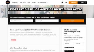 
                            6. Sales Agent (m/w/d) (TECHNOLIT GmbH) in Bochum~ - StudentJob.de