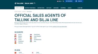 
                            4. Sales Agents for international travellers - Tallink & Silja Line