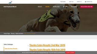 
                            12. Sales Auctions Results - Irish Greyhound Board