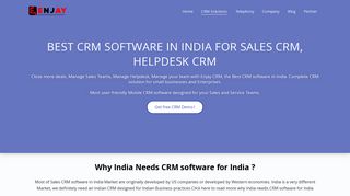 
                            2. Sales CRM & Helpdesk CRM of India - Best CRM for Sales ... - Enjay