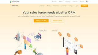 
                            4. Sales CRM | Sign Up for Best Free CRM Software | Freshsales