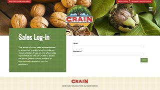 
                            13. Sales Log-in - Crain Walnut Shelling, Inc.