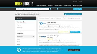 
                            9. Sales Manager Jobs Waterford - irishjobs.ie