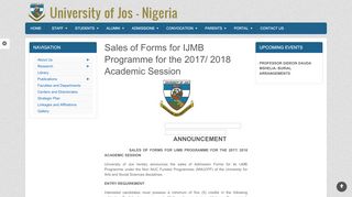 
                            13. Sales of Forms for IJMB Programme for the 2017/ 2018 Academic ...