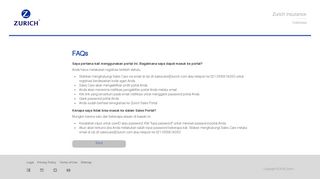 
                            2. Sales Portal - Zurich Insurance Indonesia - Sales Portal - Login