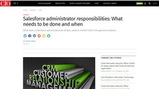 
                            9. Salesforce administrator responsibilities: What needs to be ...