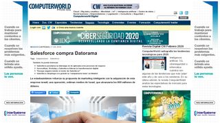 
                            9. Salesforce compra Datorama | Negocio | ComputerWorld