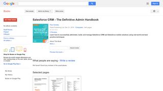 
                            10. Salesforce CRM - The Definitive Admin Handbook