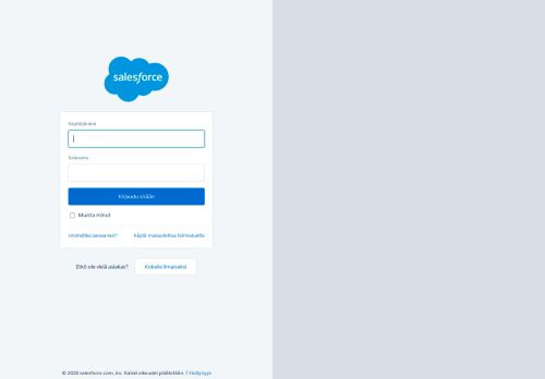 
                            6. Salesforce: Kirjaudu sisään