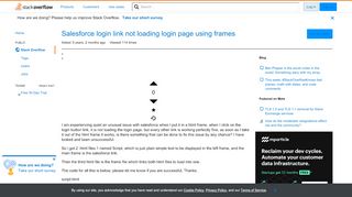 
                            5. Salesforce login link not loading login page using frames - Stack ...