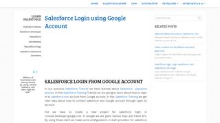 
                            5. Salesforce Login Using Google Account - Salesforce Tutorials