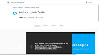 
                            2. Salesforce Logins by Synebo - Google Chrome