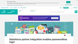 
                            11. Salesforce partner integration enables passwordless login