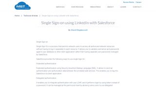 
                            10. Salesforce Single Sign on Process Using LinkedIN - MST Solutions