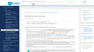 
                            6. Salesforce Sites Security - Salesforce Help