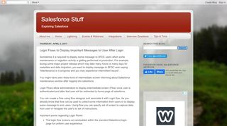 
                            11. Salesforce Stuff: Login Flows to Display Important Messages to User ...