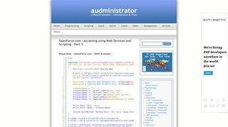 
                            4. SalesForce.com – Accessing using Web Services and Scripting – Part ...