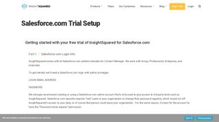 
                            8. Salesforce.com Trial Setup - InsightSquared